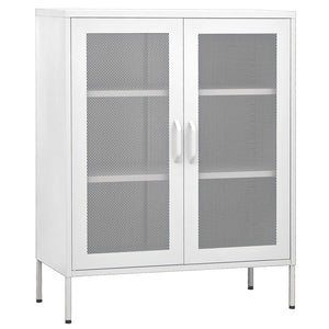 vidaXL Storage Cabinet Sideboard Filing Cabinet with Shelves for Hallway Steel-9