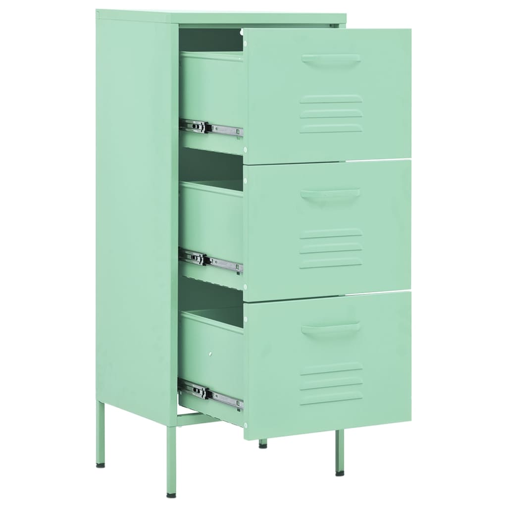 vidaXL Storage Cabinet Freestanding File Cabinet with Drawers for Office Steel-3