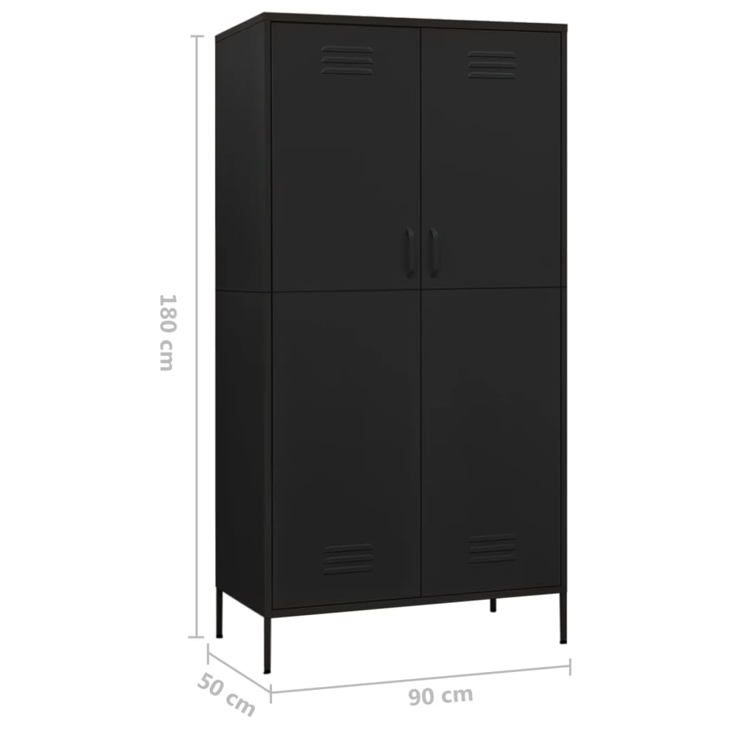 vidaXL Wardrobe Armoire Closet Clothes Storage Organizer for Bedroom Steel-27