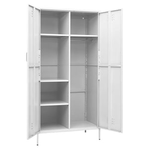 vidaXL Wardrobe Armoire Closet Clothes Storage Organizer for Bedroom Steel-10