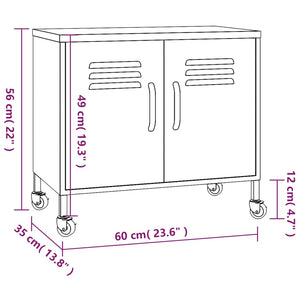 vidaXL Storage Cabinet Freestanding File Cabinet with Shelves for Office Steel-48