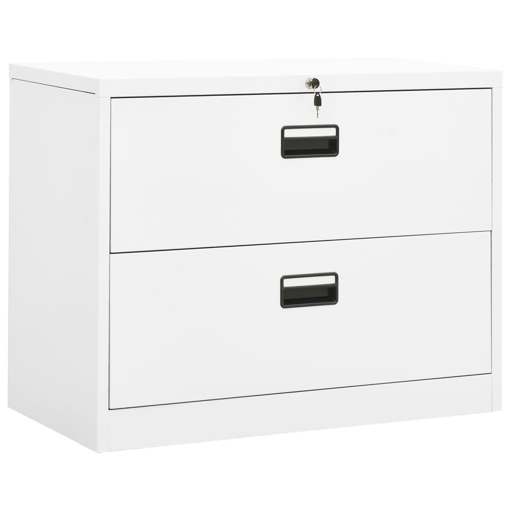 vidaXL Filing Cabinet Under Desk Office File Cabinet Storage Cabinet Steel-0