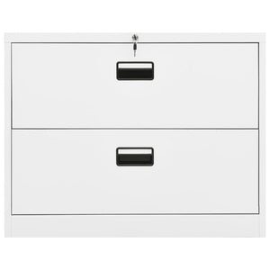 vidaXL Filing Cabinet Under Desk Office File Cabinet Storage Cabinet Steel-10