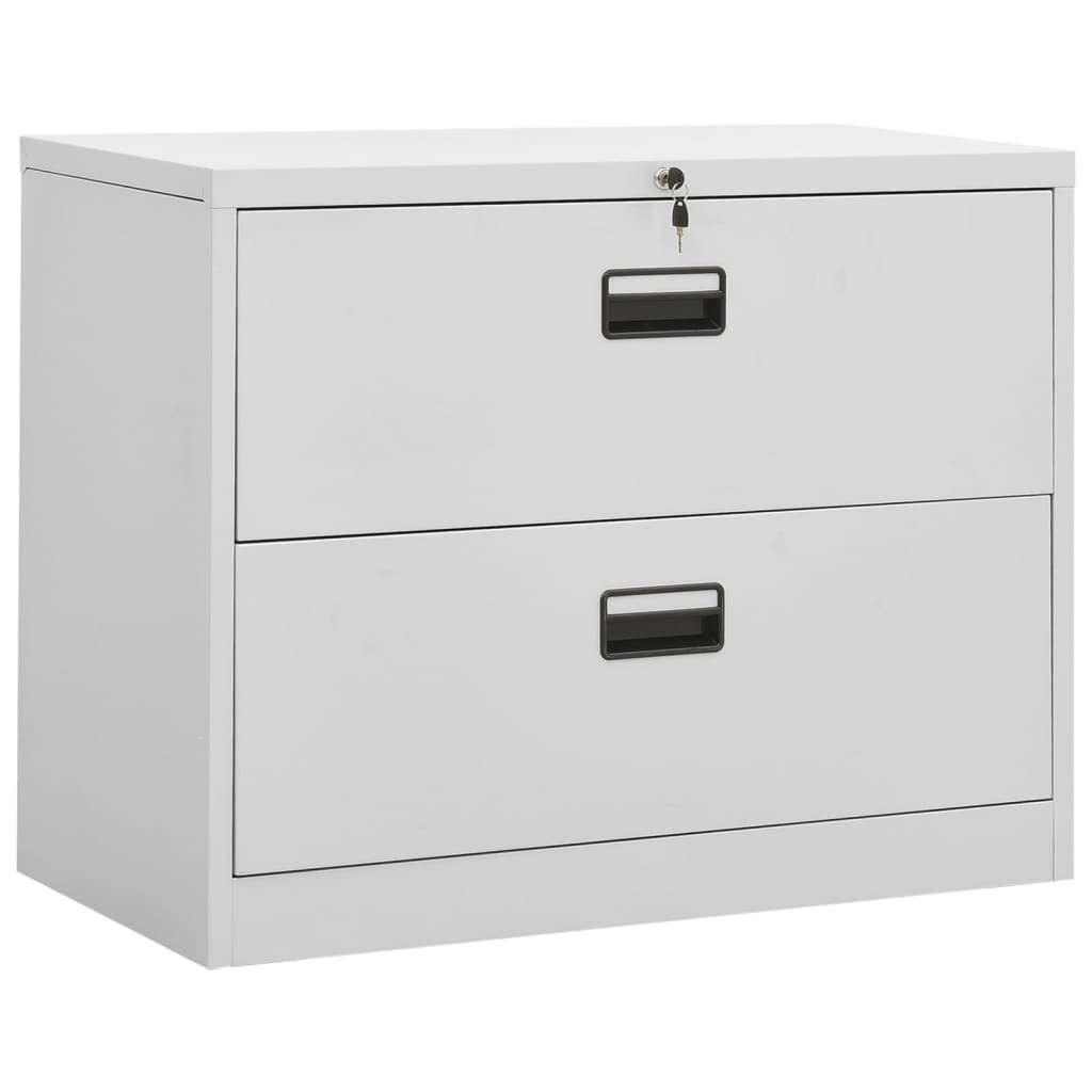 vidaXL Filing Cabinet Under Desk Office File Cabinet Storage Cabinet Steel-15