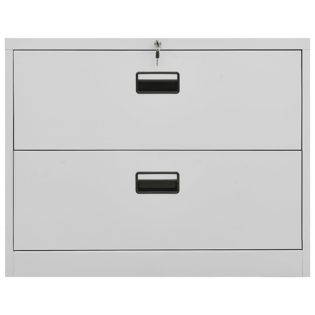 vidaXL Filing Cabinet Under Desk Office File Cabinet Storage Cabinet Steel-25