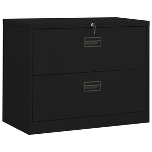 vidaXL Filing Cabinet Under Desk Office File Cabinet Storage Cabinet Steel-30