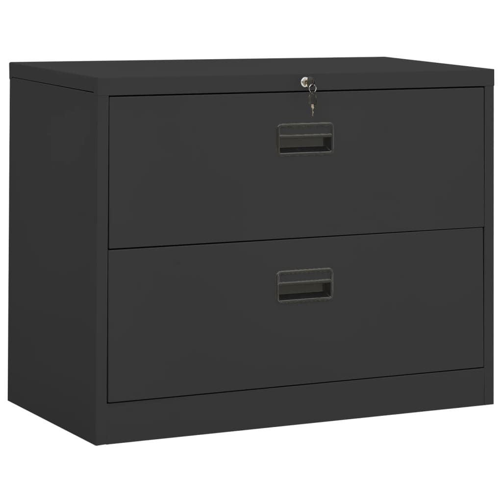 vidaXL Filing Cabinet Under Desk Office File Cabinet Storage Cabinet Steel-45