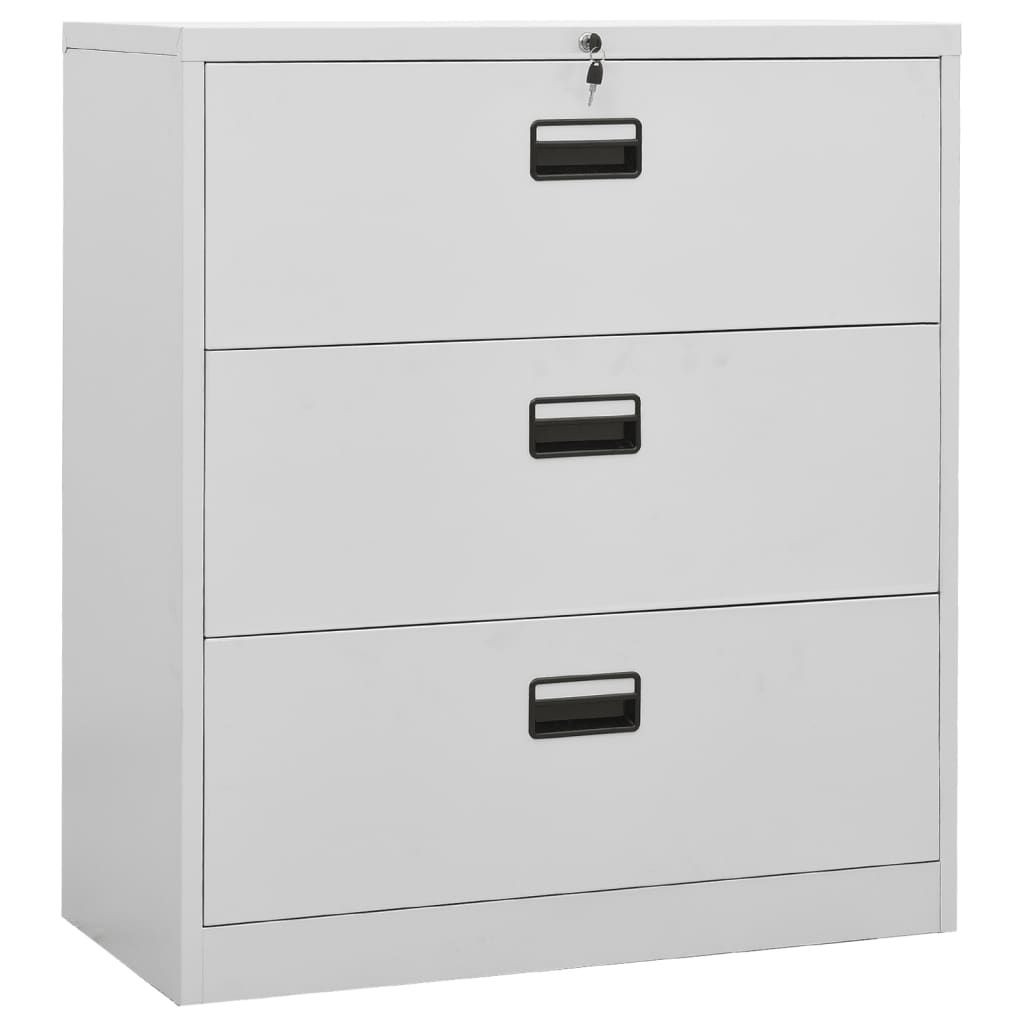 vidaXL Filing Cabinet Under Desk Office File Cabinet Storage Cabinet Steel-26