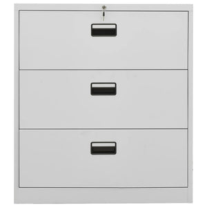 vidaXL Filing Cabinet Under Desk Office File Cabinet Storage Cabinet Steel-36