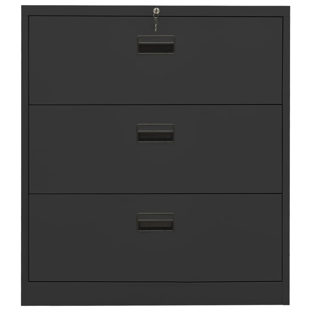 vidaXL Filing Cabinet Under Desk Office File Cabinet Storage Cabinet Steel-19