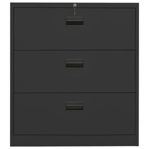 vidaXL Filing Cabinet Under Desk Office File Cabinet Storage Cabinet Steel-19