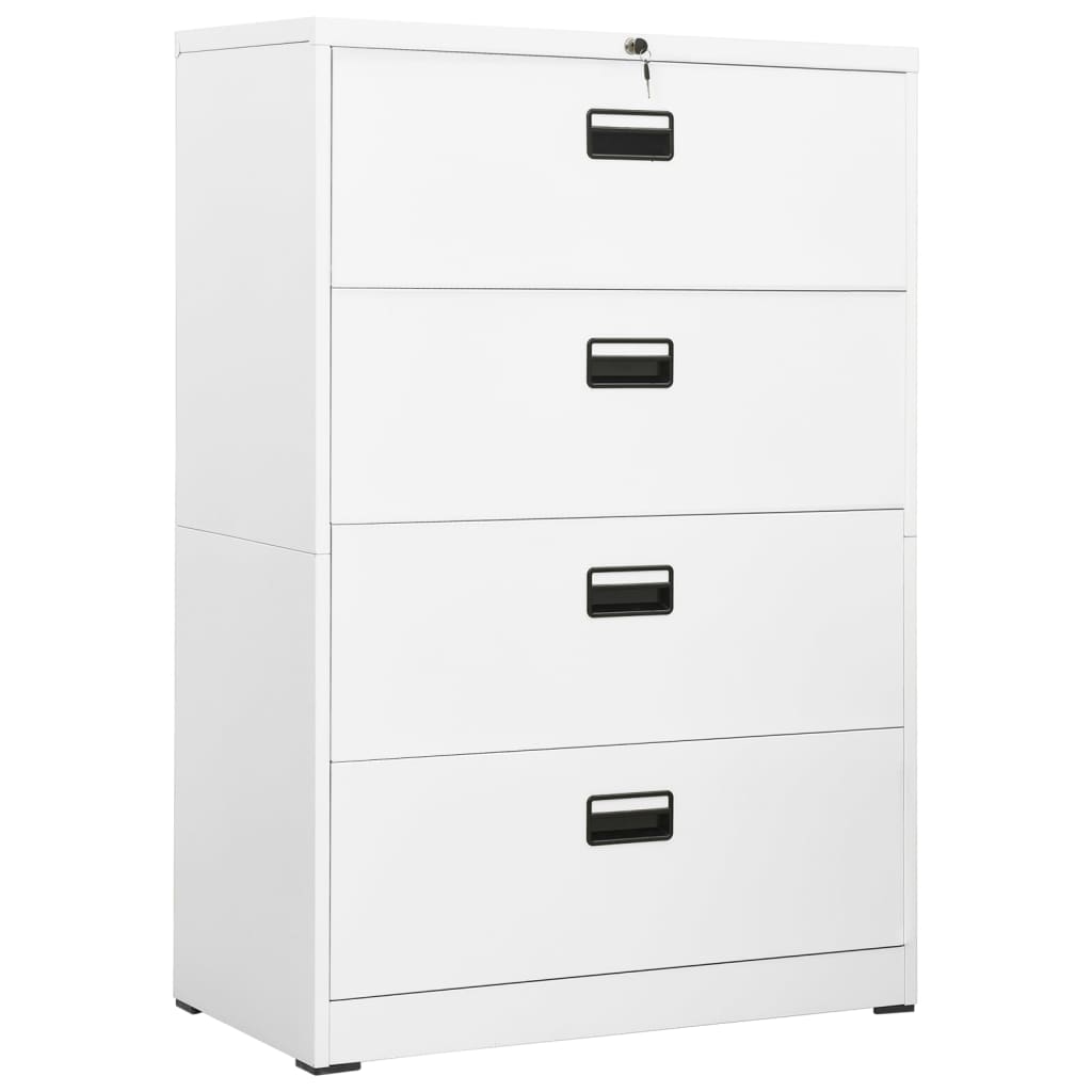 vidaXL Filing Cabinet Under Desk Office File Cabinet Storage Cabinet Steel-24