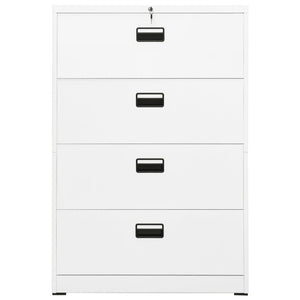 vidaXL Filing Cabinet Under Desk Office File Cabinet Storage Cabinet Steel-34