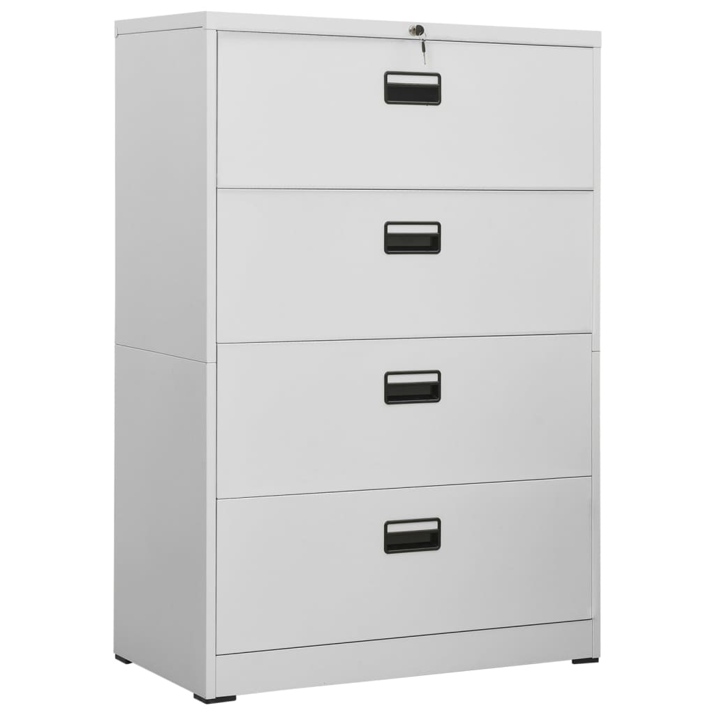 vidaXL Filing Cabinet Under Desk Office File Cabinet Storage Cabinet Steel-39