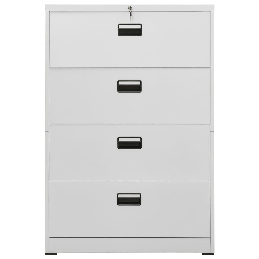 vidaXL Filing Cabinet Under Desk Office File Cabinet Storage Cabinet Steel-48