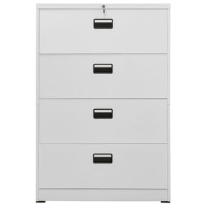 vidaXL Filing Cabinet Under Desk Office File Cabinet Storage Cabinet Steel-48