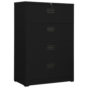 vidaXL Filing Cabinet Under Desk Office File Cabinet Storage Cabinet Steel-2