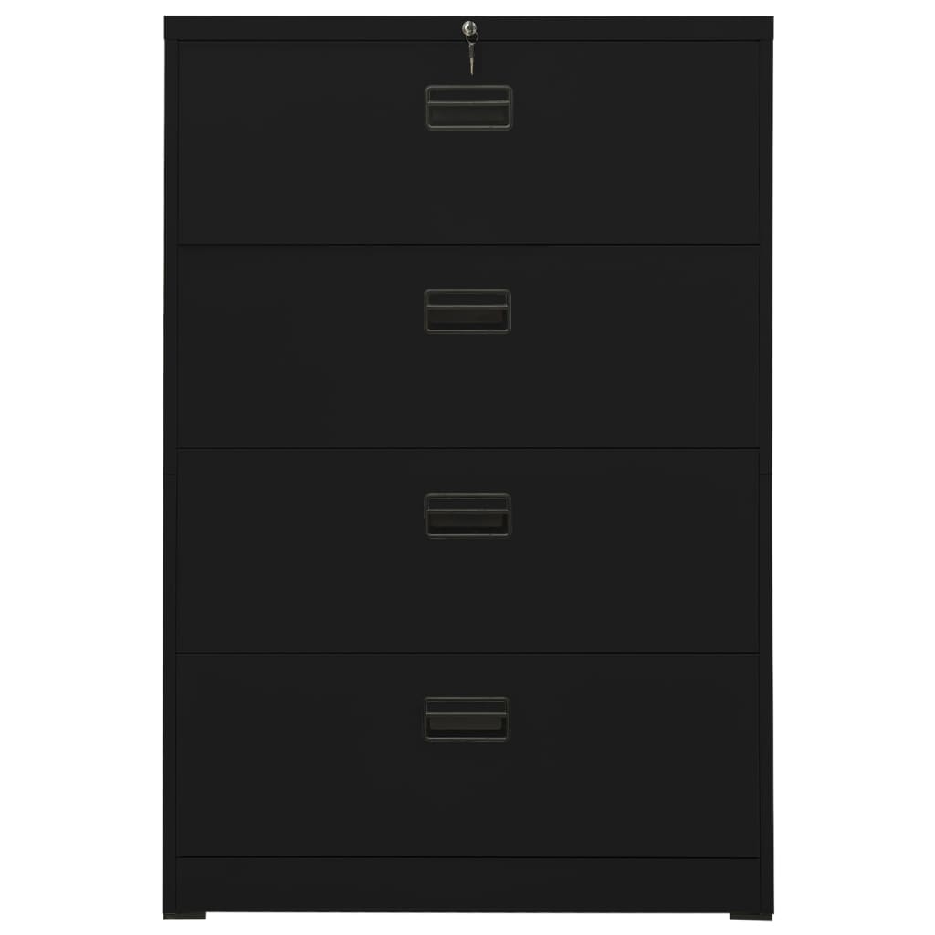 vidaXL Filing Cabinet Under Desk Office File Cabinet Storage Cabinet Steel-12