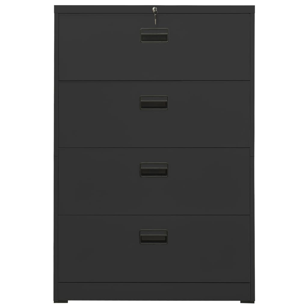 vidaXL Filing Cabinet Under Desk Office File Cabinet Storage Cabinet Steel-27