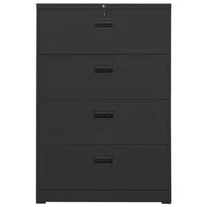 vidaXL Filing Cabinet Under Desk Office File Cabinet Storage Cabinet Steel-27