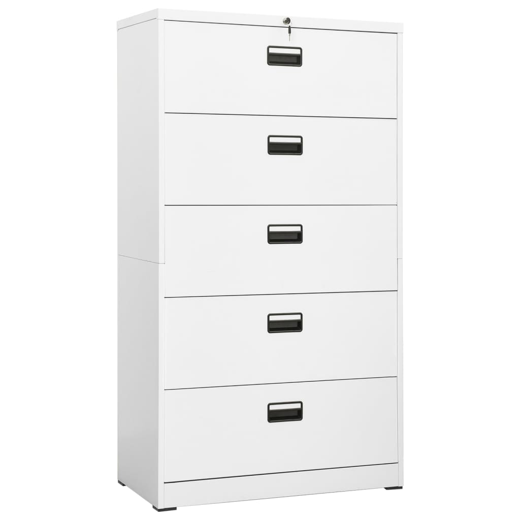 vidaXL Filing Cabinet Under Desk Office File Cabinet Storage Cabinet Steel-32