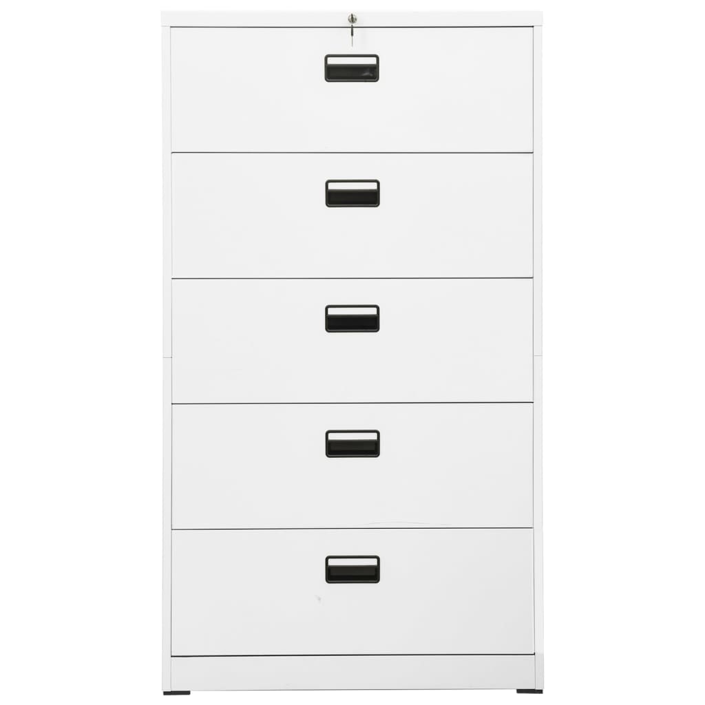 vidaXL Filing Cabinet Under Desk Office File Cabinet Storage Cabinet Steel-42