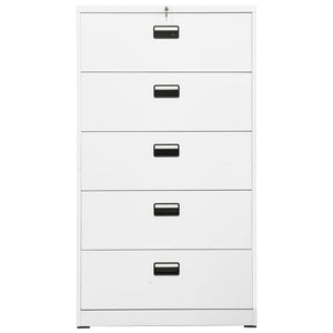 vidaXL Filing Cabinet Under Desk Office File Cabinet Storage Cabinet Steel-42