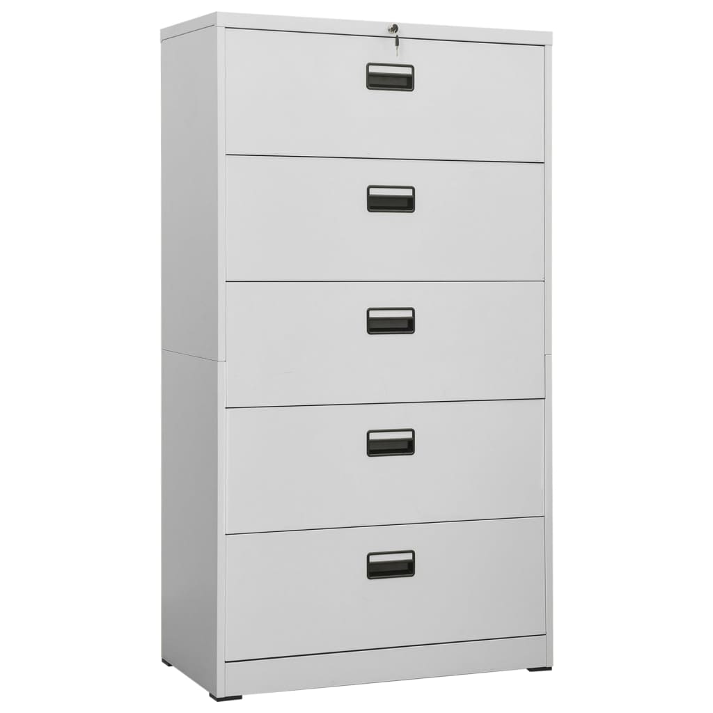 vidaXL Filing Cabinet Under Desk Office File Cabinet Storage Cabinet Steel-47