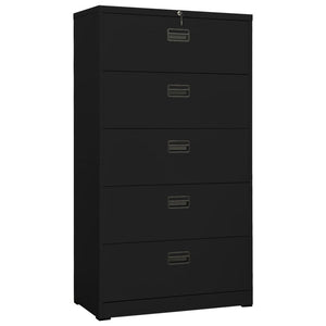 vidaXL Filing Cabinet Under Desk Office File Cabinet Storage Cabinet Steel-13