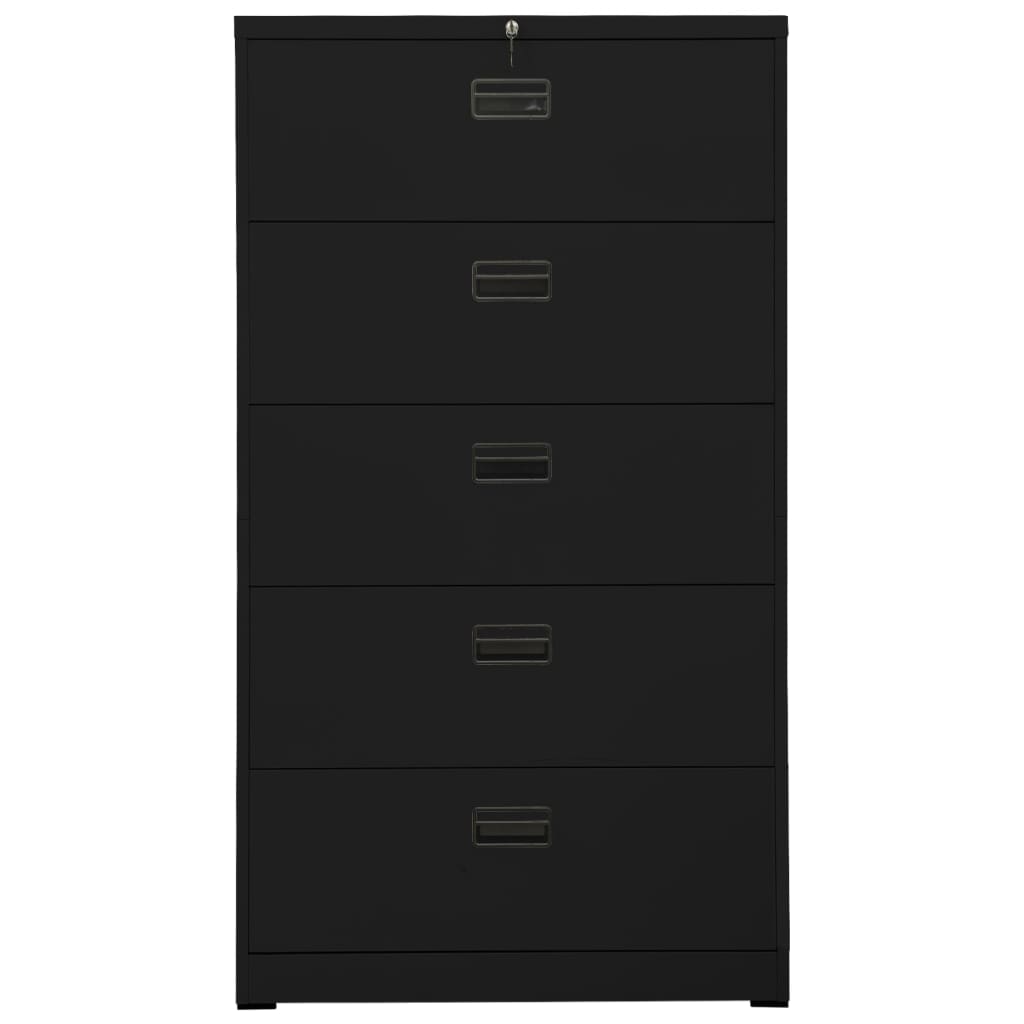 vidaXL Filing Cabinet Under Desk Office File Cabinet Storage Cabinet Steel-23