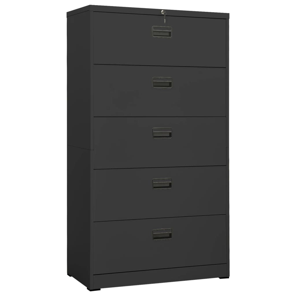 vidaXL Filing Cabinet Under Desk Office File Cabinet Storage Cabinet Steel-28