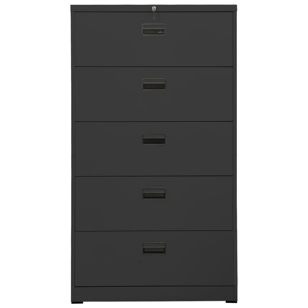 vidaXL Filing Cabinet Under Desk Office File Cabinet Storage Cabinet Steel-38