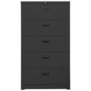 vidaXL Filing Cabinet Under Desk Office File Cabinet Storage Cabinet Steel-38