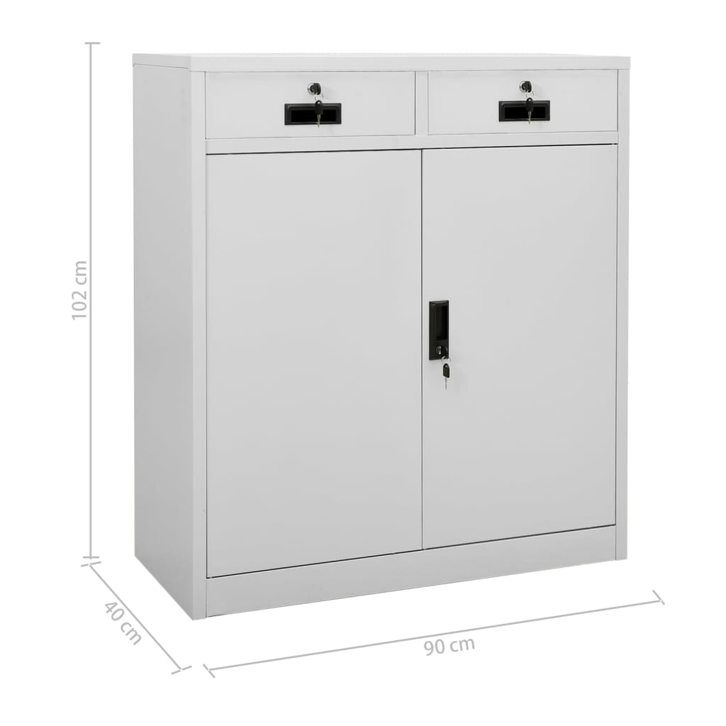 vidaXL Office Cabinet Anthracite 35.4"x15.7"x40.2" Steel-27