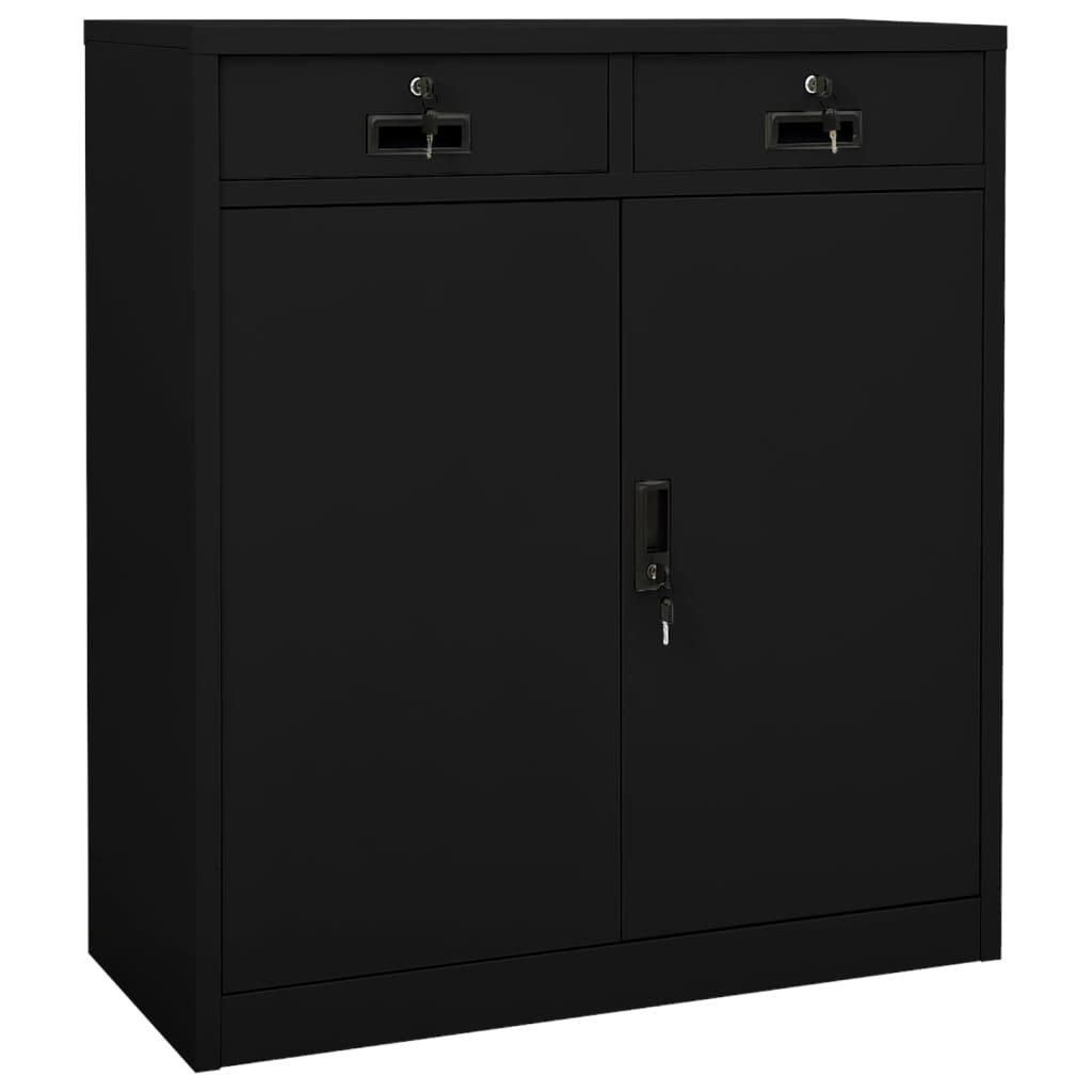 vidaXL Office Cabinet Anthracite 35.4"x15.7"x40.2" Steel-20