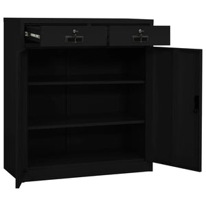 vidaXL Office Cabinet Anthracite 35.4"x15.7"x40.2" Steel-1