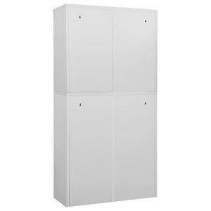 vidaXL Filing Cabinet Storage File Cabinet with Shelves for Living Room Steel-7