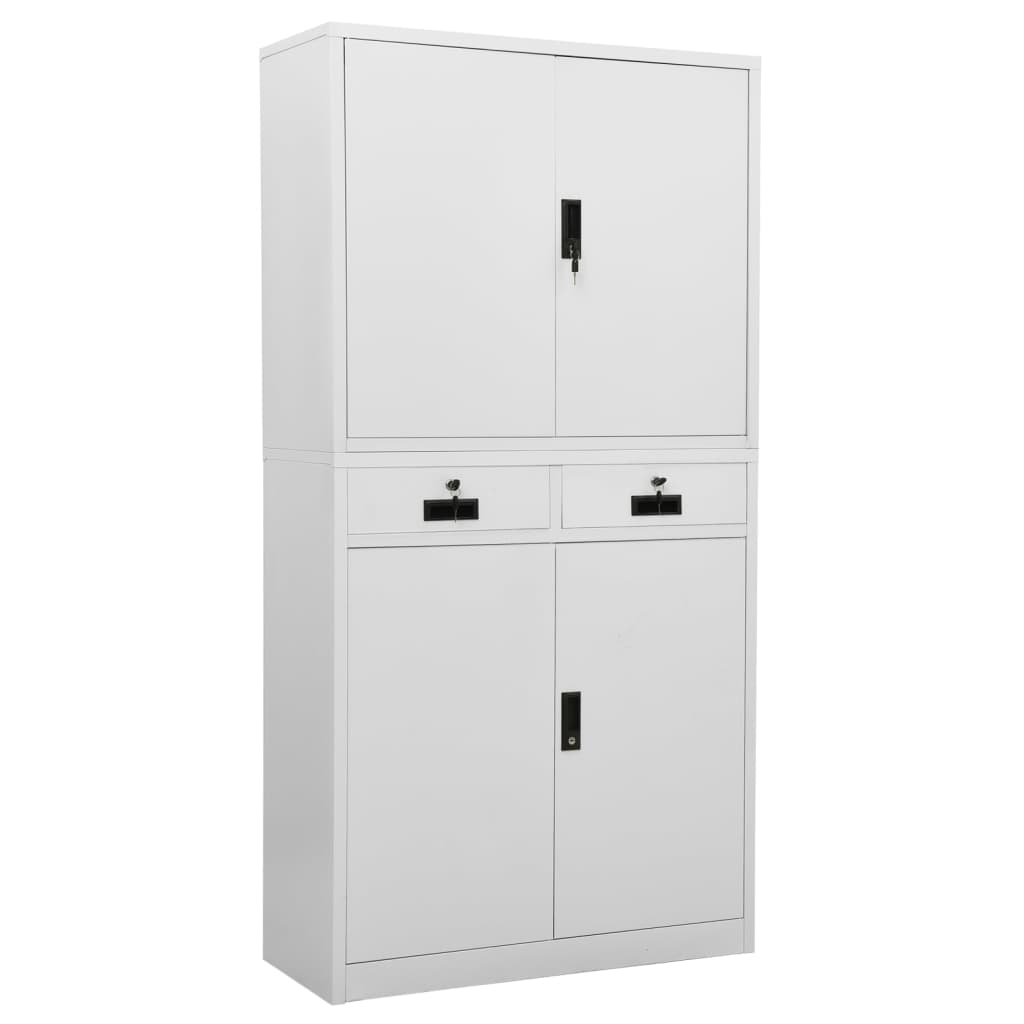 vidaXL Filing Cabinet Storage Metal Cabinet with Shelves for Office Steel-10