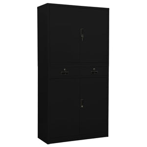 vidaXL Filing Cabinet Storage Metal Cabinet with Shelves for Office Steel-16