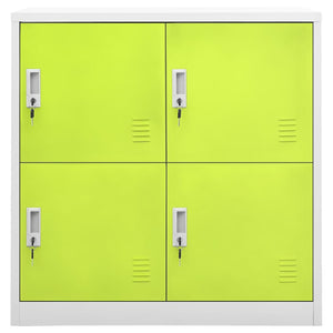 vidaXL Locker Cabinet Light Gray and Green 35.4"x17.7"x36.4" Steel-1