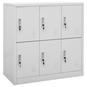 vidaXL Locker Cabinet Light Gray 35.4"x17.7"x36.4" Steel-0