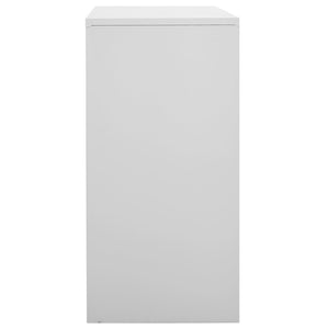 vidaXL Locker Cabinet Light Gray 35.4"x17.7"x36.4" Steel-3