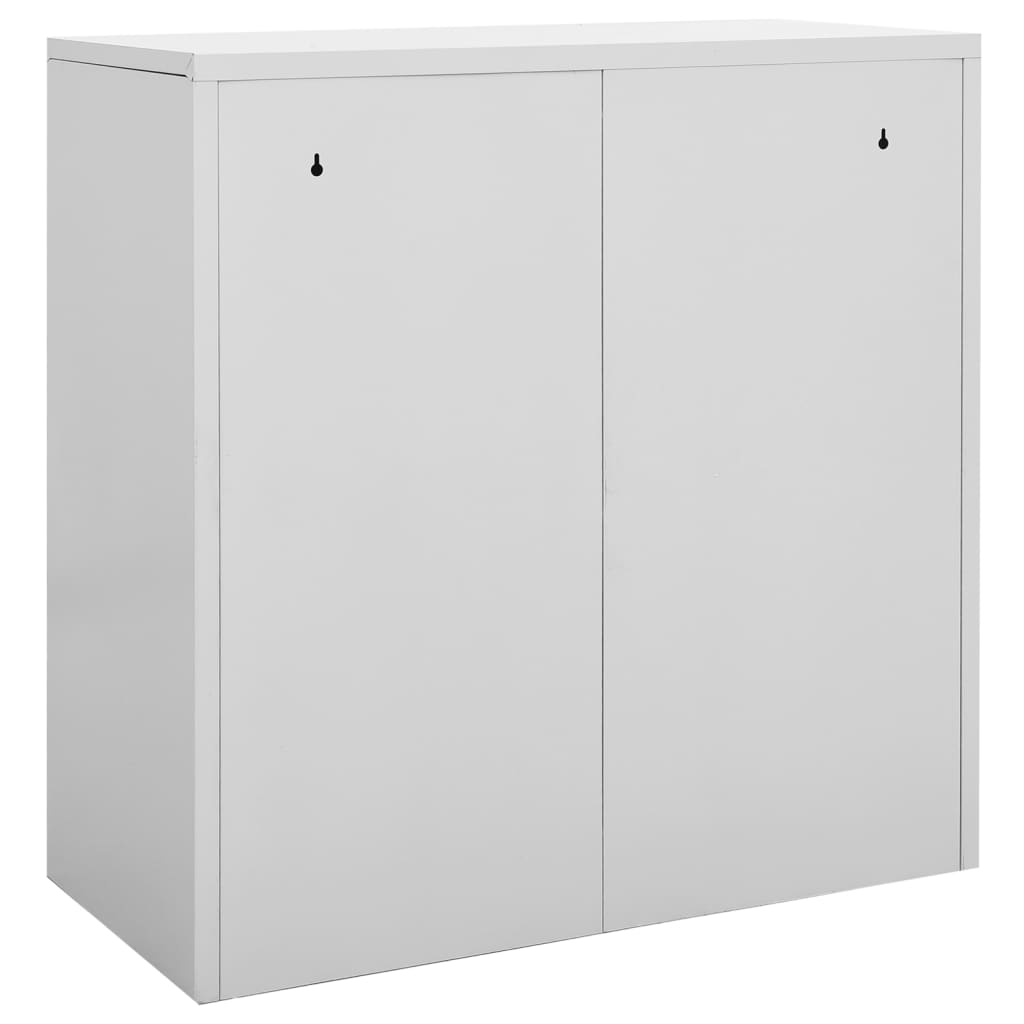 vidaXL Locker Cabinet Light Gray 35.4"x17.7"x36.4" Steel-4