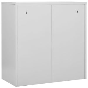 vidaXL Locker Cabinet Light Gray and Blue 35.4"x17.7"x36.4" Steel-4