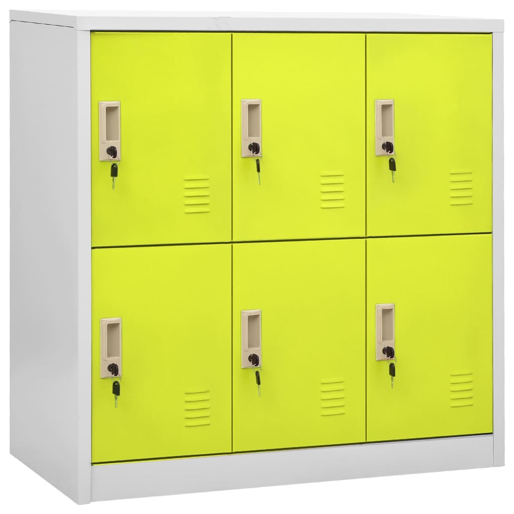 vidaXL Locker Cabinet Light Gray and Green 35.4"x17.7"x36.4" Steel-0