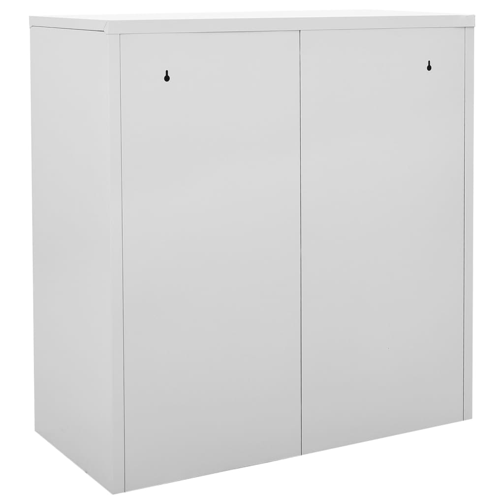 vidaXL Locker Cabinet Light Gray 35.4"x17.7"x36.4" Steel-4