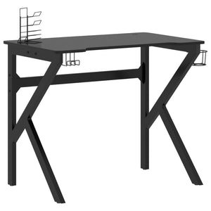 vidaXL Gaming Desk with K Shape Legs Home Office Computer Table Furniture-0