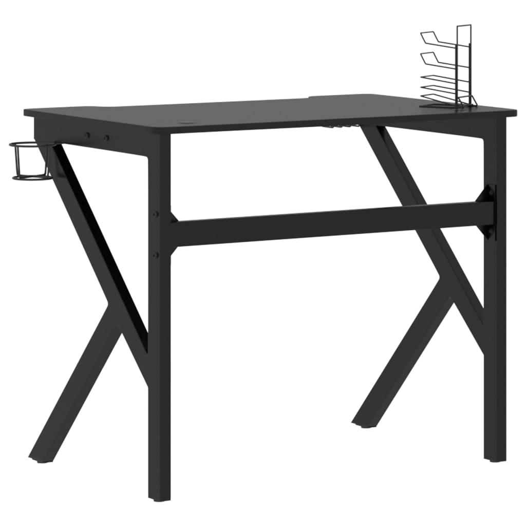 vidaXL Gaming Desk with K Shape Legs Home Office Computer Table Furniture-6