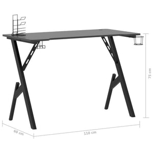 vidaXL Gaming Desk with Y Shape Legs Home Office Computer Table Furniture-13
