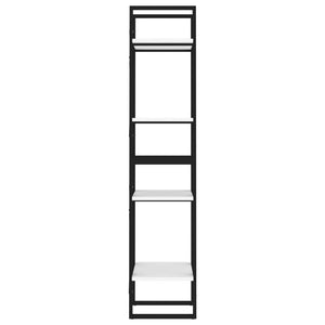 vidaXL 4-Tier Book Cabinet White 15.7"x11.8"x55.1" Engineered Wood-4